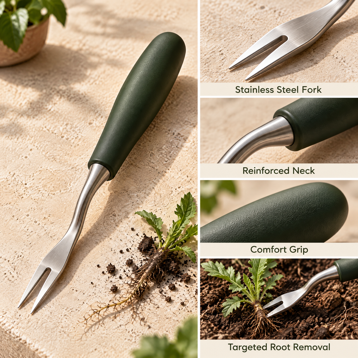 Alvremont™ Stainless Steel Hand Weeding Fork